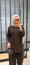 LORİEN NAKIŞLI TAKIM- KAHVE