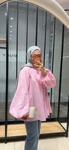 NEVA KETEN TUNİK - PEMBE