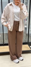 ORTA BEL LASTİKLİ PANTOLON - CAMEL