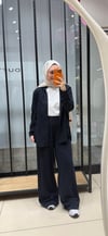 PAMUKLU TENSEL PANTOLON -  LACİVERT