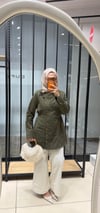 RİVA BÜZGÜLÜ GABARDİN TUNİK - HAKİ 