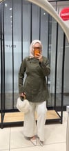 RİVA BÜZGÜLÜ GABARDİN TUNİK - HAKİ 
