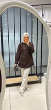 RİVA BÜZGÜLÜ GABARDİN TUNİK - KAHVE 