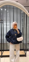 SOLE BROŞLU KOT CEKET - LACİVERT 