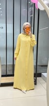 TENSEL GÖMLEK ELBİSE - SARI