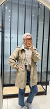 YAKA DETAYLI UZUN YAĞMURLUK - CAMEL