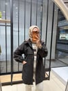 YAKA DETAYLI UZUN YAĞMURLUK - KAHVERENGİ