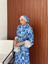 Desenli Kemerli Elbise 26K-2365