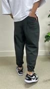 Erkek Füme Beli ve Paçası Lastikli Bol Kesim Jogger Eşofman Altı HZL24S-MXC8989-342