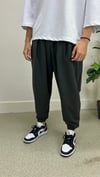 Erkek Füme Beli ve Paçası Lastikli Bol Kesim Jogger Eşofman Altı HZL24S-MXC8989-342