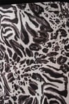 Kadın Açık Bej Zebra Desenli Saten Yüzeyli Beli Lastikli Midi Boy Etek Hzl23S-BD1101471