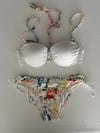 Kadın Beyaz Taş İşlemeli Astarlı Bikini Takım HZL25S-LC208