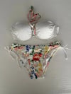 Kadın Beyaz Taş İşlemeli Astarlı Bikini Takım HZL25S-LC208