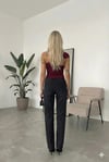 Kadın Bordo Gold Toka Detay Omuz Drape Detaylı Sandy Bluz HZL26W-FRY123741