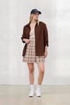 Kadın Çikolata Oversize Uzun Basic Gömlek Hzl22w-bd139001