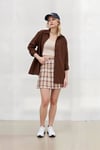 Kadın Çikolata Oversize Uzun Basic Gömlek Hzl22w-bd139001