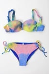 Kadın Çok Renkli Yüksek Bel Toparlayıcı Bikini Takım HZL24S-LC3304