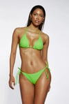 Kadın Fıstık Yeşil Boyundan İp Bağlamalı Üçgen Bikini Takımı HZL25S-LC5005