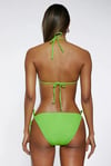 Kadın Fıstık Yeşil Boyundan İp Bağlamalı Üçgen Bikini Takımı HZL25S-LC5005