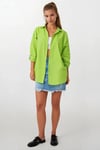 Kadın Fıstık Yeşili Oversize Uzun Basic Gömlek HZL22W-BD139001