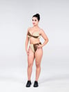 Kadın Kahverengi Krem Renk Bloklu Astarlı Bikini Takımı HZL25S-LC214