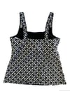 Kadın Lacivert Beyaz Desenli Şortlu Tankini HZL25S-AR1801
