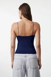 Kadın Lacivert İp Askılı Örme Body Bluz HZL24S-ZK11001