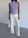Kadın Lila Balıkçı Yaka Sıfır Kol Sandy Crop Bluz HZL26S-FRY123931
