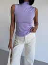 Kadın Lila Balıkçı Yaka Sıfır Kol Sandy Crop Bluz HZL26S-FRY123931