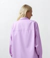 Kadın Lila Oversize Uzun Basic Gömlek Hzl22w-bd139001