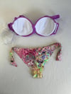 Kadın Lila Taş İşlemeli 3 Parça Bikini Takım HZL25S-LC3315