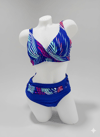 Kadın Mavi Çok Renkli Büyük Beden Astarlı Bikini Takım HZL25S-LC21202