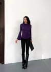 Kadın Mor Drape Detaylı İspanyol Kol Sany Bluz HZL25W-FRY123431