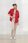 Kadın NAR Çiçeği Oversize Uzun Basic Gömlek HZL22W-BD139001