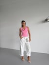 Kadın Pembe Degaje Yaka Yanlardan Drapeli Sandy Bluz HZL25S-FRY123131