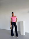 Kadın Pembe Yandan Drapeli Kayık Yaka Sandy Bluz HZL25S-FRY123201
