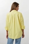 Kadın Sarı Oversize Uzun Basic Gömlek Hzl22w-bd139001