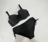 Kadın Siyah Çiçek Desenli Elbise Model  Slipli Tankini HZL24S-LC4009