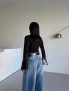 Kadın Siyah Drape Detaylı İspanyol Kol Sany Bluz HZL25W-FRY123431