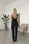 Kadın Siyah Gold Toka Detay Omuz Drape Detaylı Sandy Bluz HZL26W-FRY123741