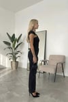 Kadın Siyah Gold Toka Detay Omuz Drape Detaylı Sandy Bluz HZL26W-FRY123741