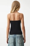 Kadın Siyah İp Askılı Örme Body Bluz HZL24S-ZK11001