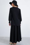 Kadın Siyah Örme Etek Tunik Alt Üst Takım HZL25S-BD180141