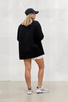 Kadın Siyah Oversize Uzun Basic Gömlek HZL22W-BD139001