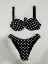 Kadın Siyah Puantiyeli Astarlı Bikini Takım HZL25S-LC2223