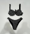 Kadın Siyah Puantiyeli Astarlı Bikini Takım HZL25S-LC2223