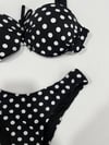Kadın Siyah Puantiyeli Astarlı Bikini Takım HZL25S-LC2223