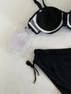 Kadın Siyah Taş İşlemeli Astarlı Bikini Takım HZL25S-LC3361
