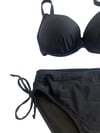 Kadın Siyah Taş İşlemeli Astarlı Büyük Beden Bikini Takımı HZL25S-LC2099