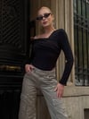 Kadın Siyah Tek Omuz Asimetrik Kesim Bodysuit HZL25W-ZK11521